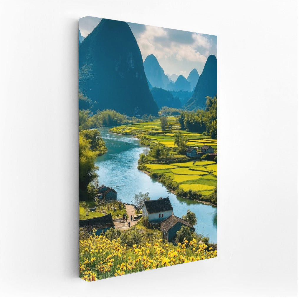 Flower Symphony of Mountain Landscapes