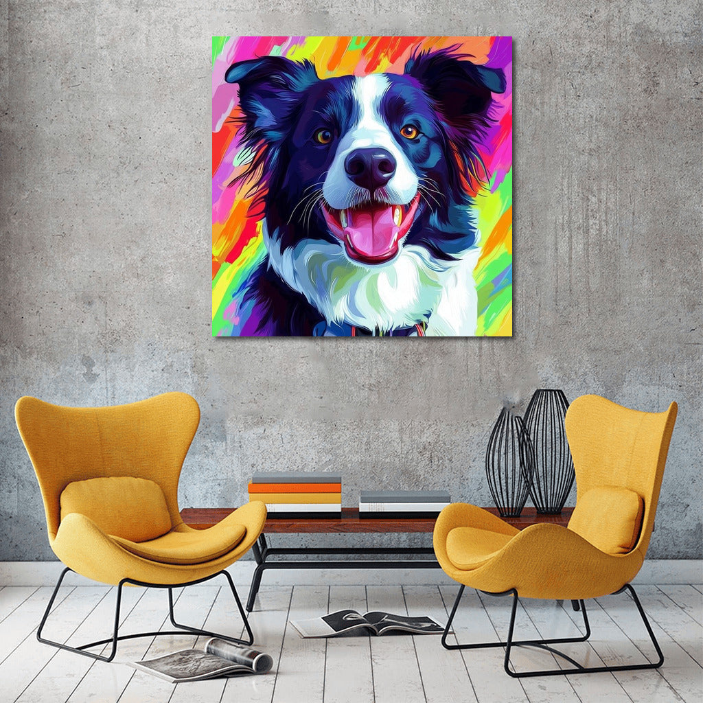 Dog's Glow in Flowers