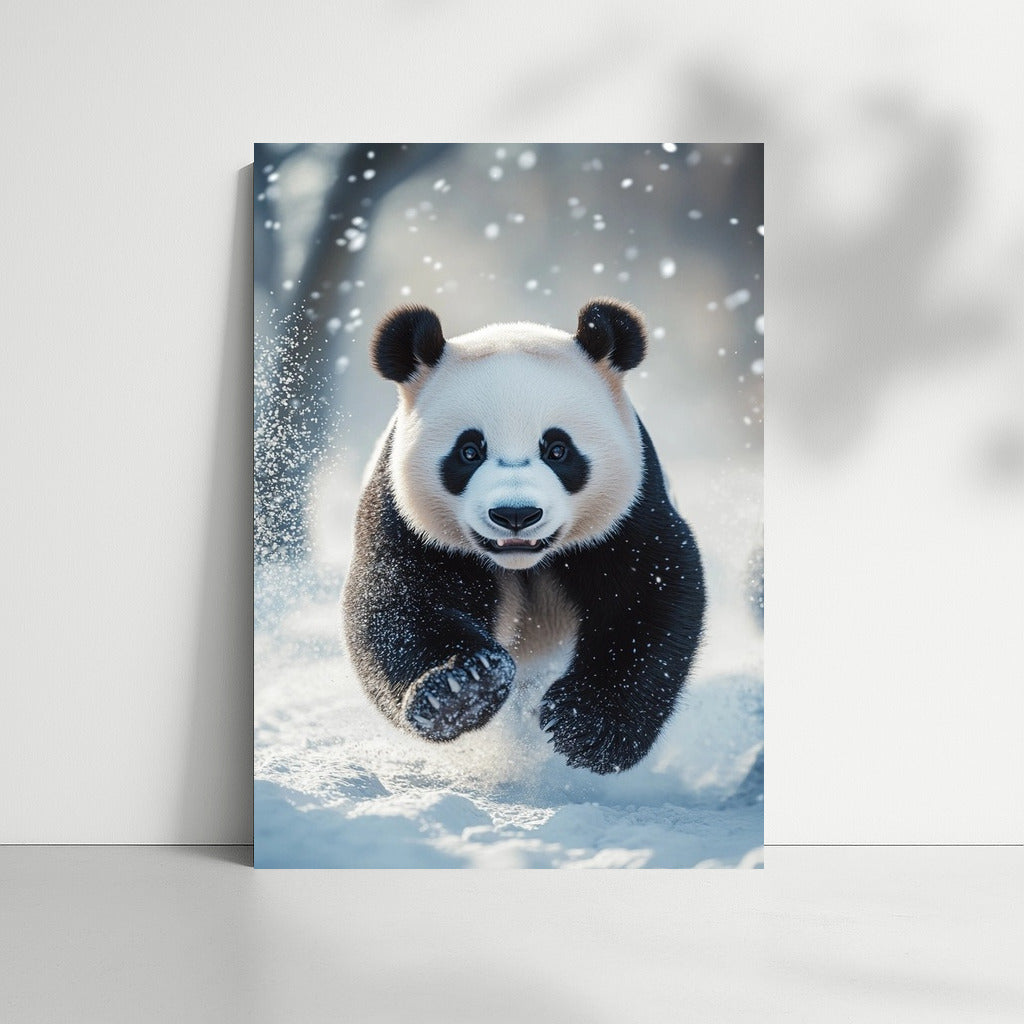 Panda Whirlwind in the Snow Curtain