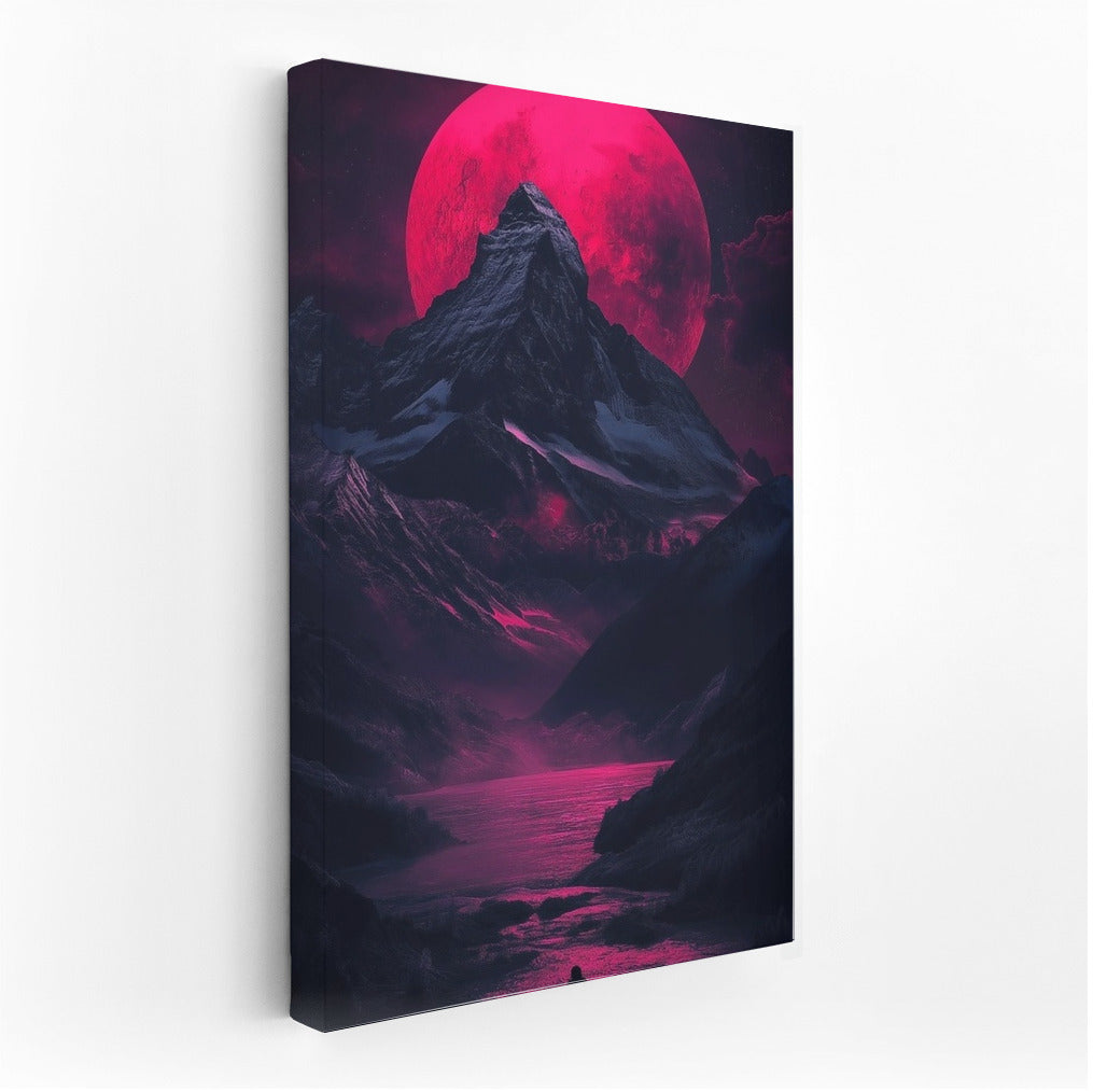 Moon Himalayas in Pink Light