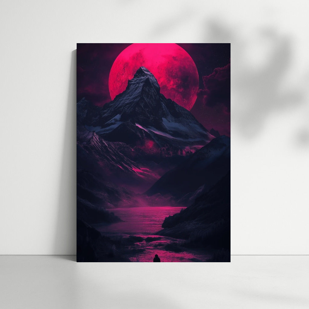 Moon Himalayas in Pink Light