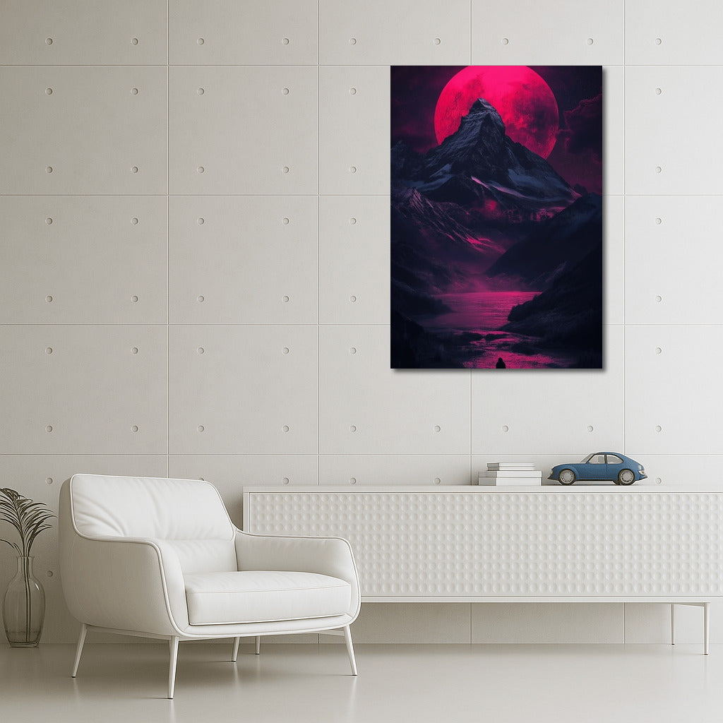 Moon Himalayas in Pink Light