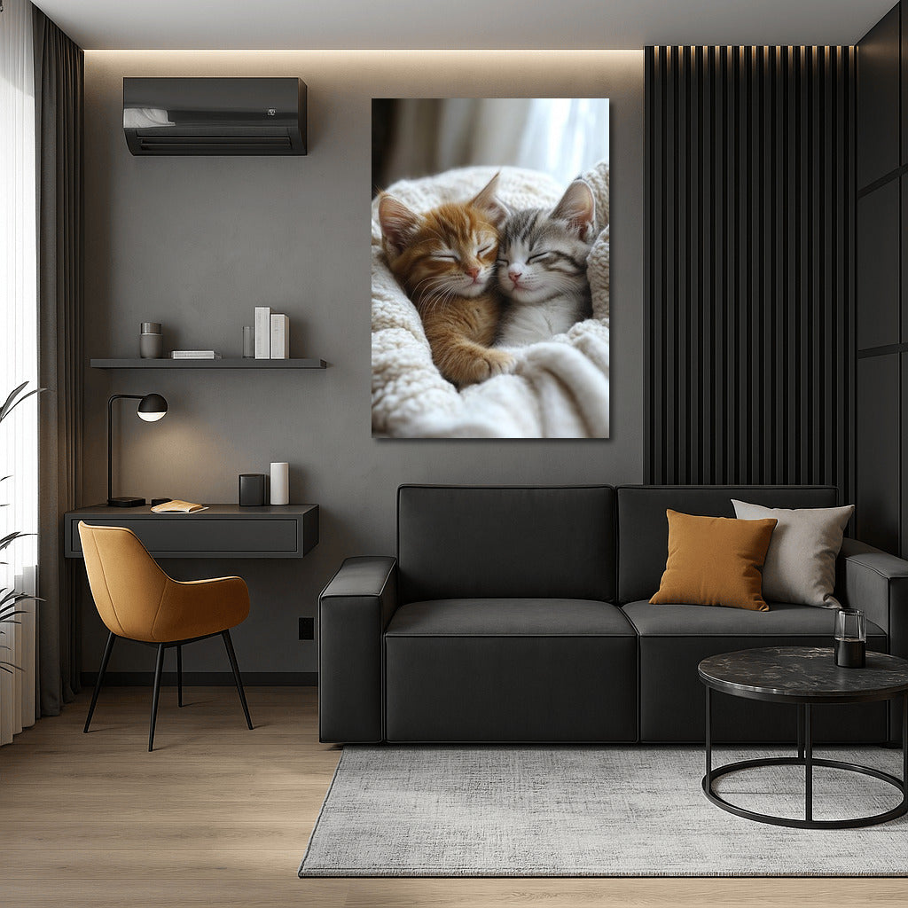 Tenderness in Paws: Two Kittens