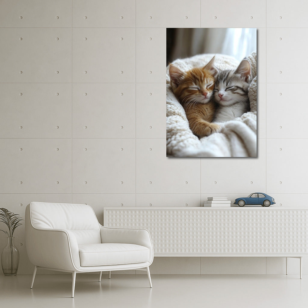 Tenderness in Paws: Two Kittens