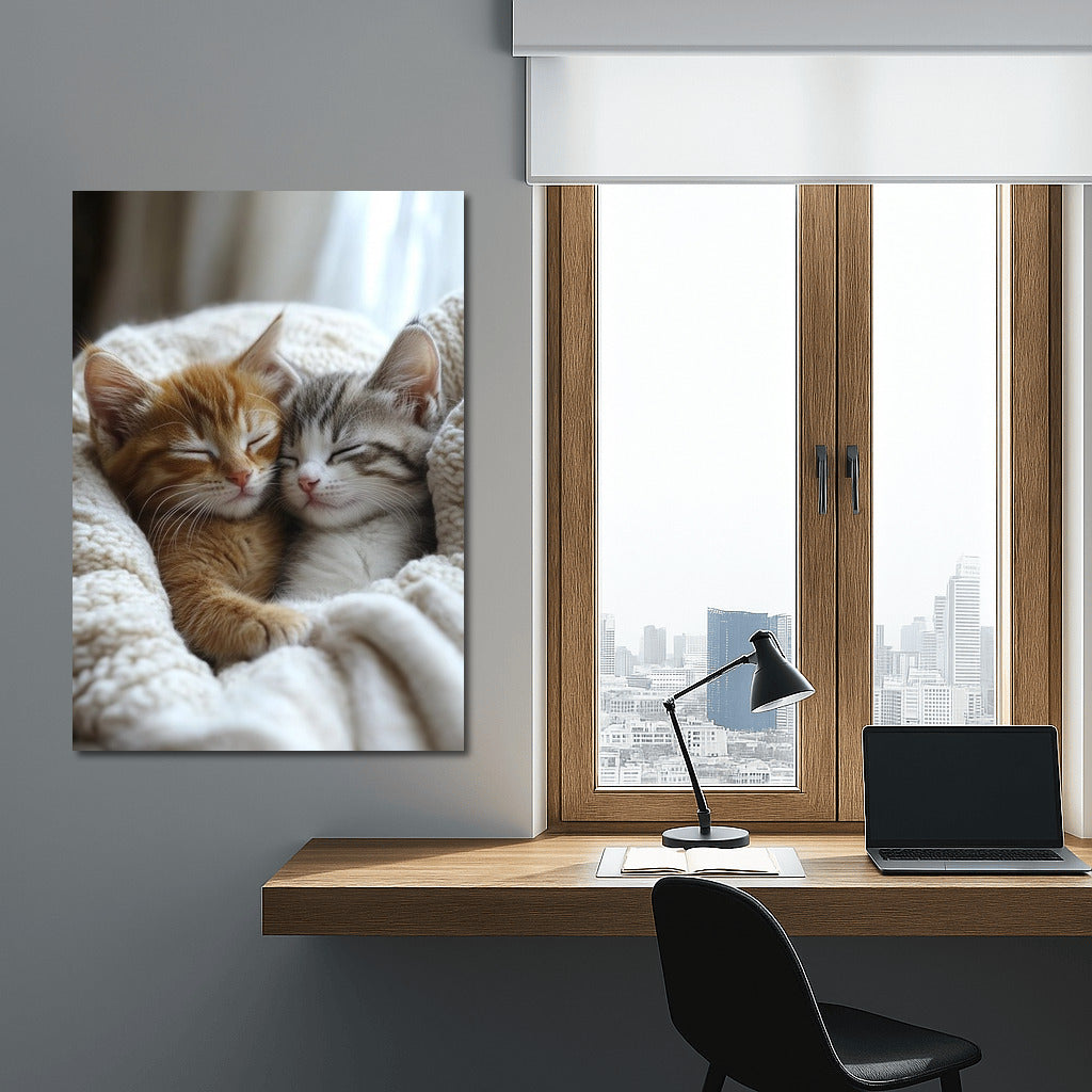 Tenderness in Paws: Two Kittens