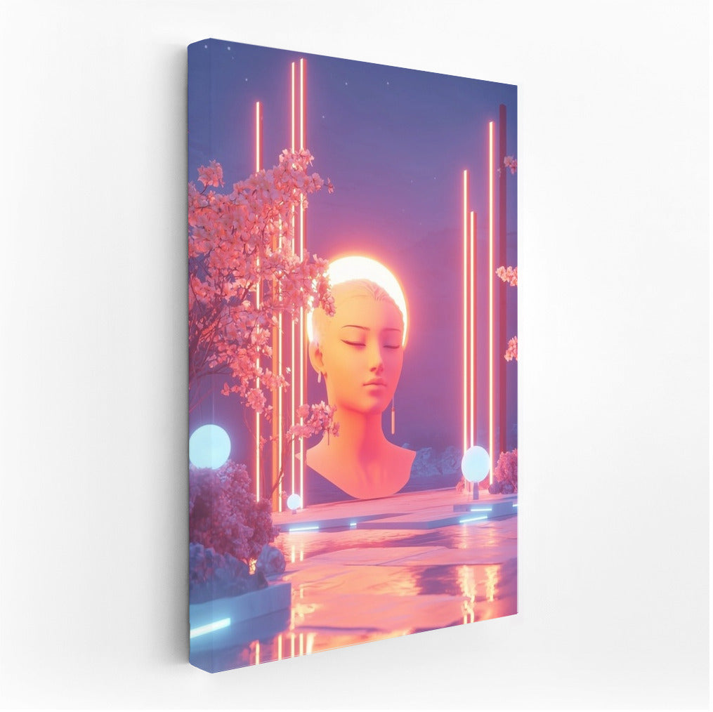 Light of dreams under neon flowers