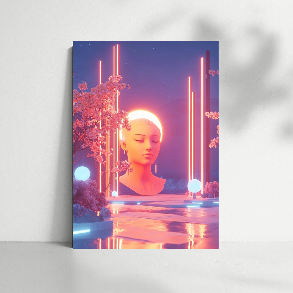Light of dreams under neon flowers
