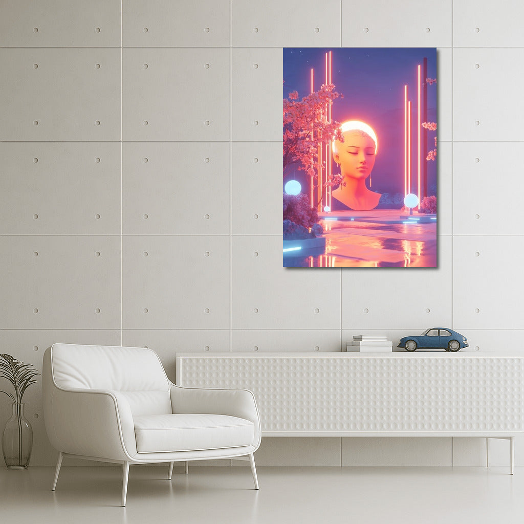 Light of dreams under neon flowers