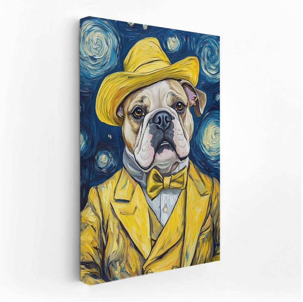 Gallant Bulldog Under the Stars
