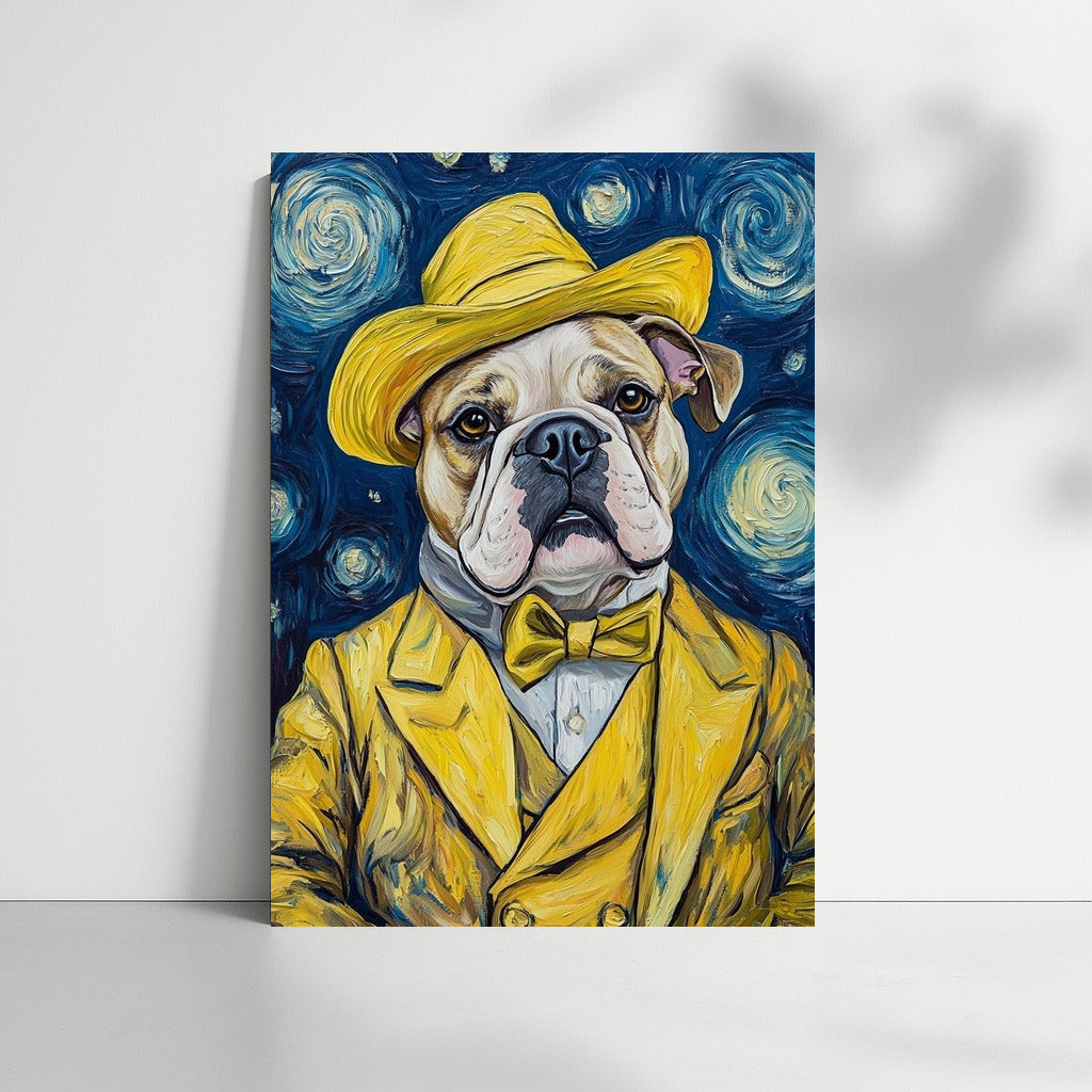 Gallant Bulldog Under the Stars