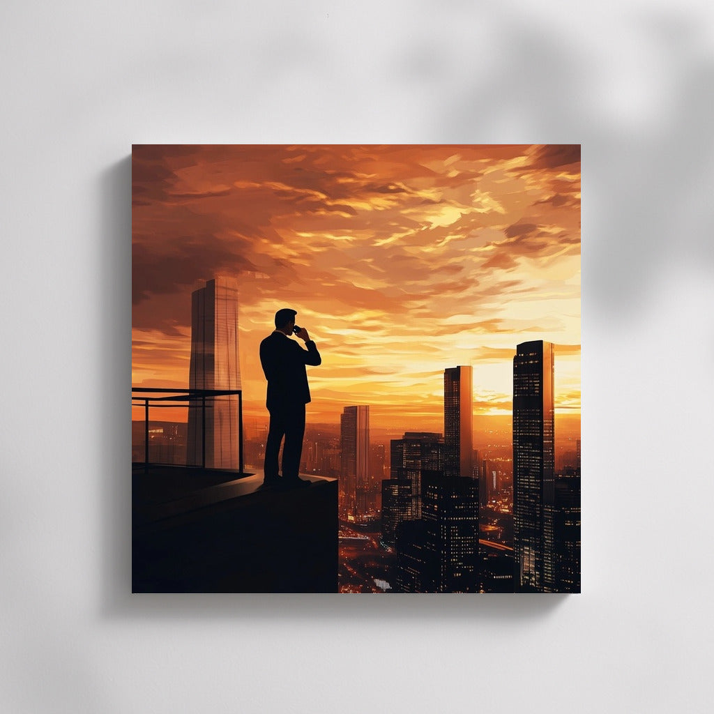 Silhouette in Sunset Glow