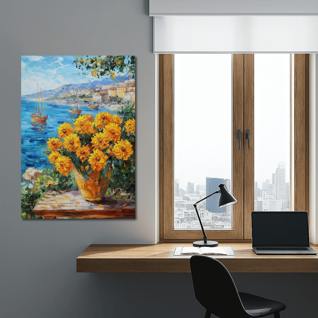 Flower Harbor Under the Sunny Breeze