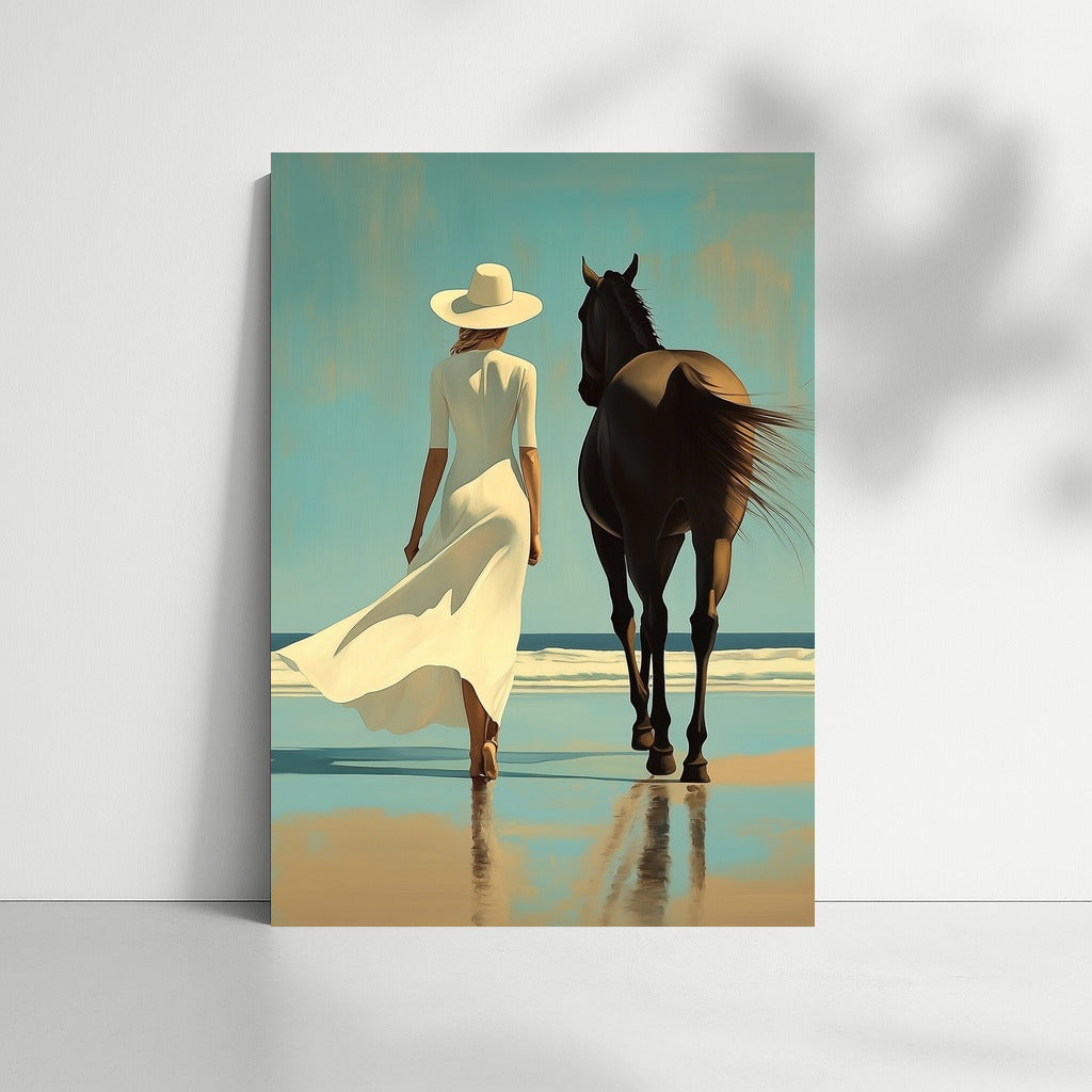 Bright grace at the sea surf