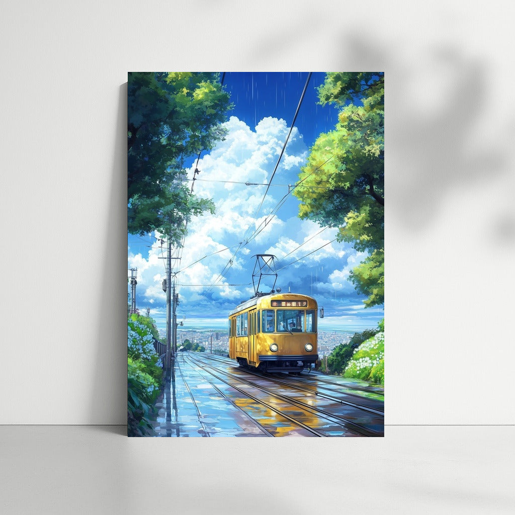 The Golden Tram in the Rainy Dance