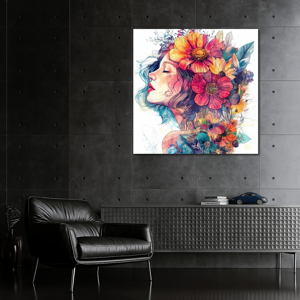 Silhouette in Flower Symphony