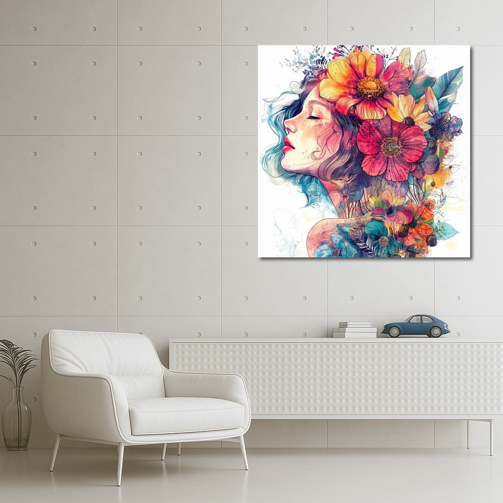 Silhouette in Flower Symphony