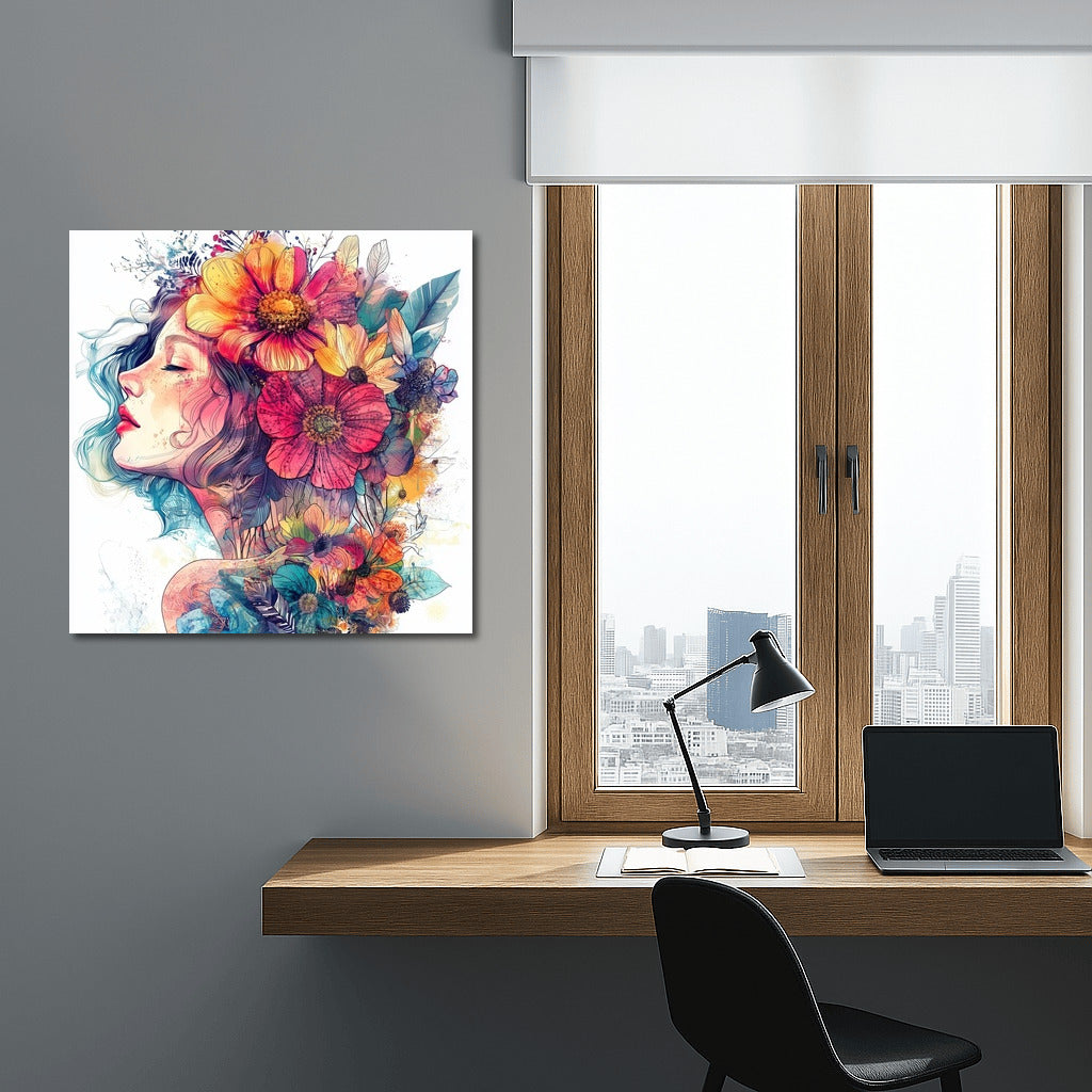Silhouette in Flower Symphony