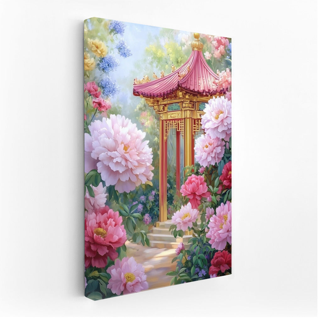 Pagoda in the Embrace of Peonies