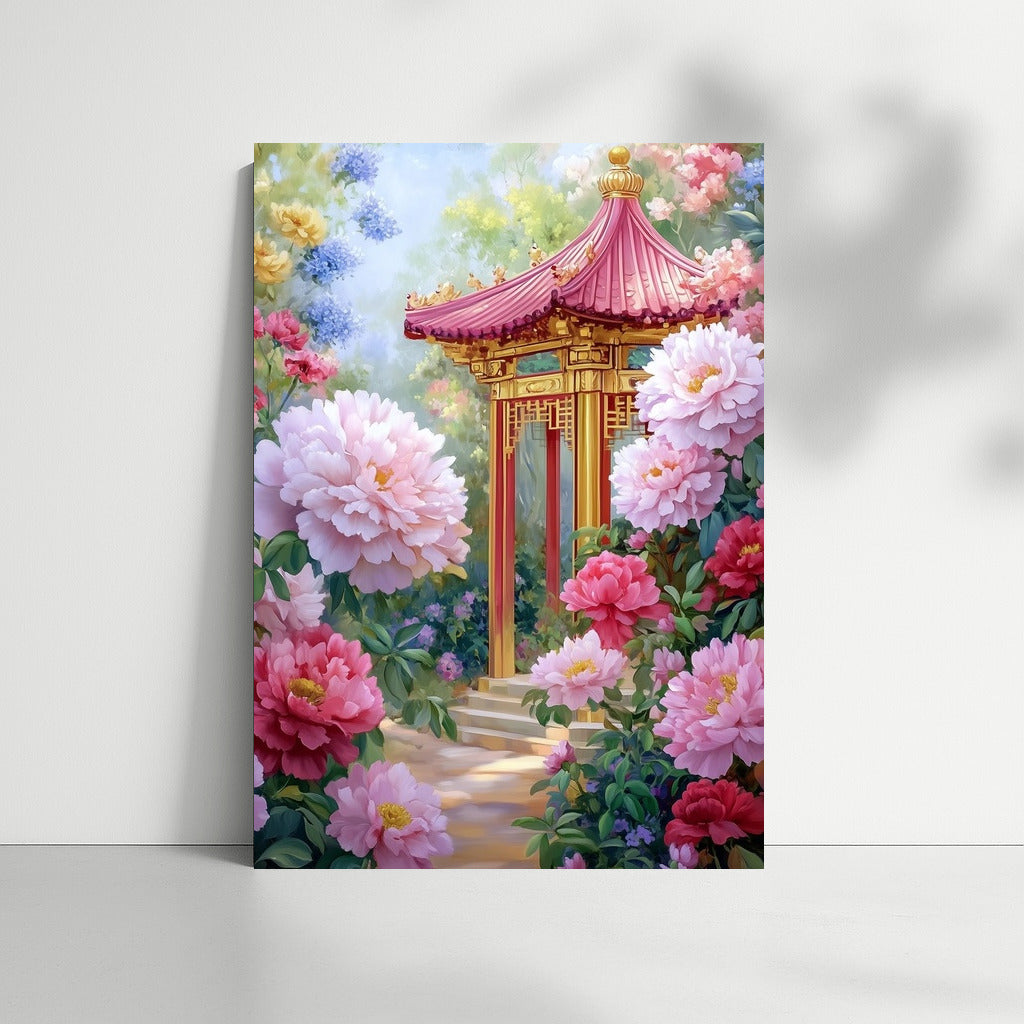 Pagoda in the Embrace of Peonies