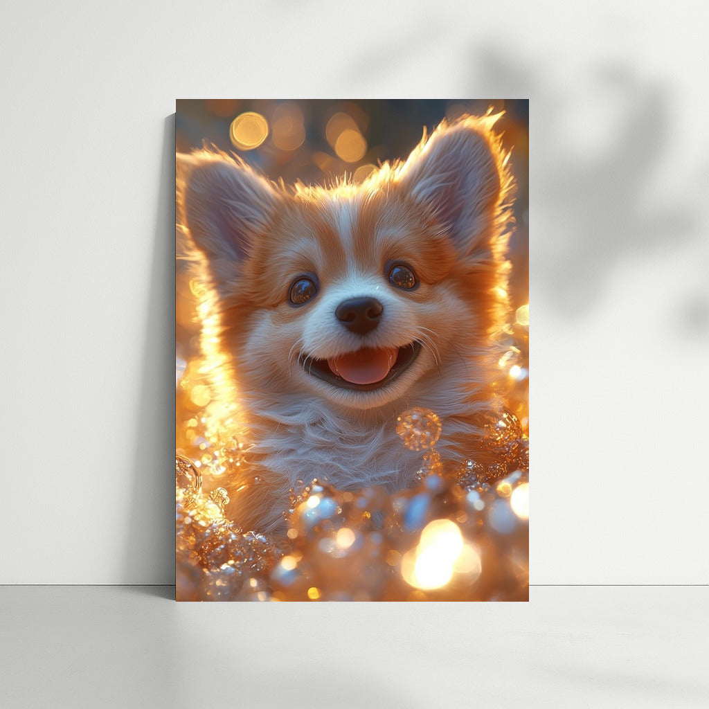Glowing Puppy: The Magic of Joy