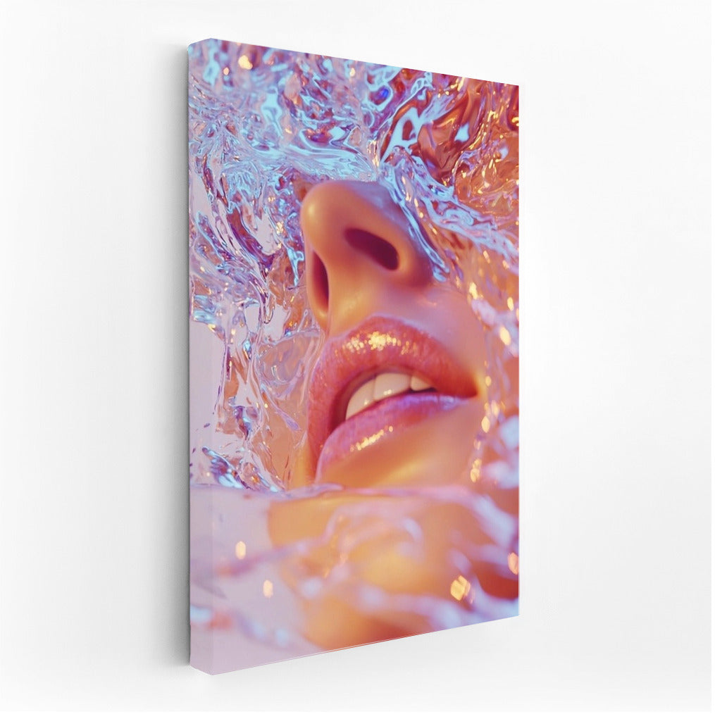 Face in Colored Swirls