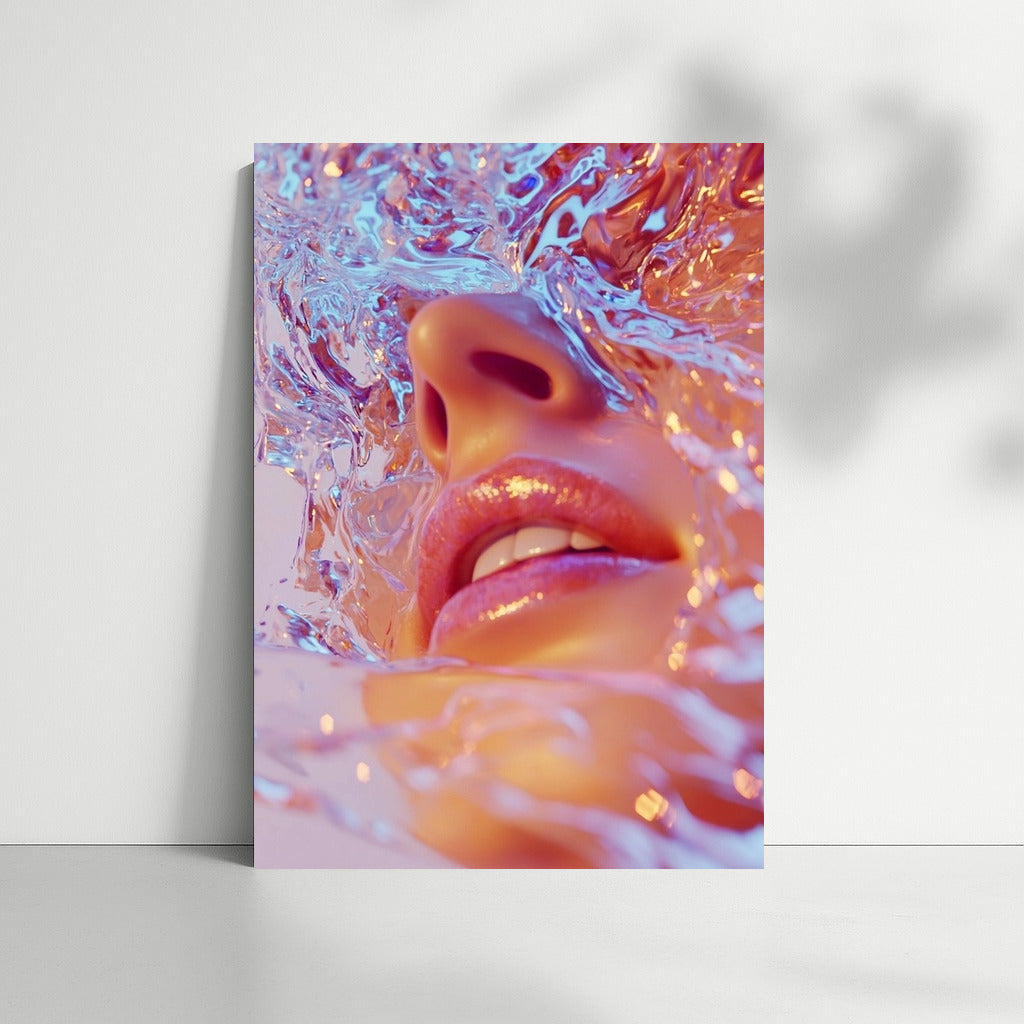 Face in Colored Swirls