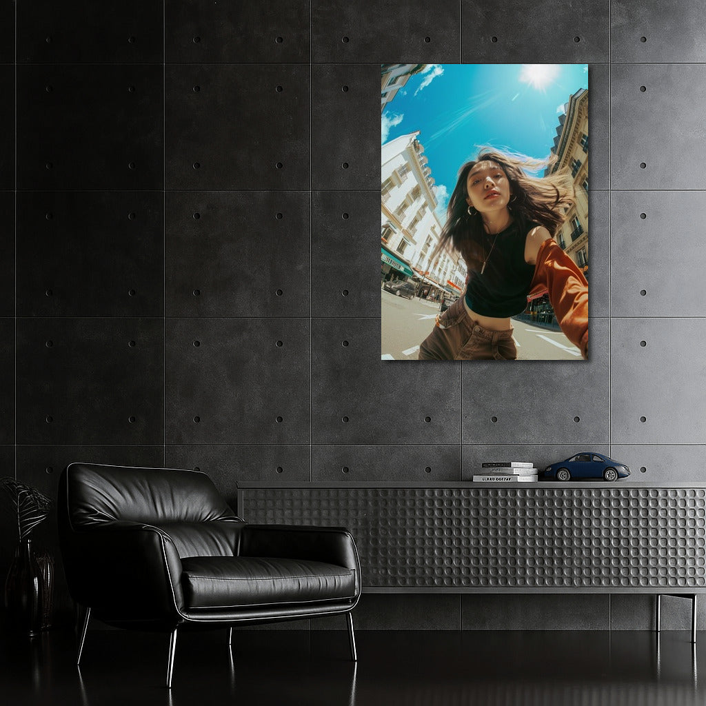 Urban Muse: Freedom and Style in Motion - Wall Art With Women