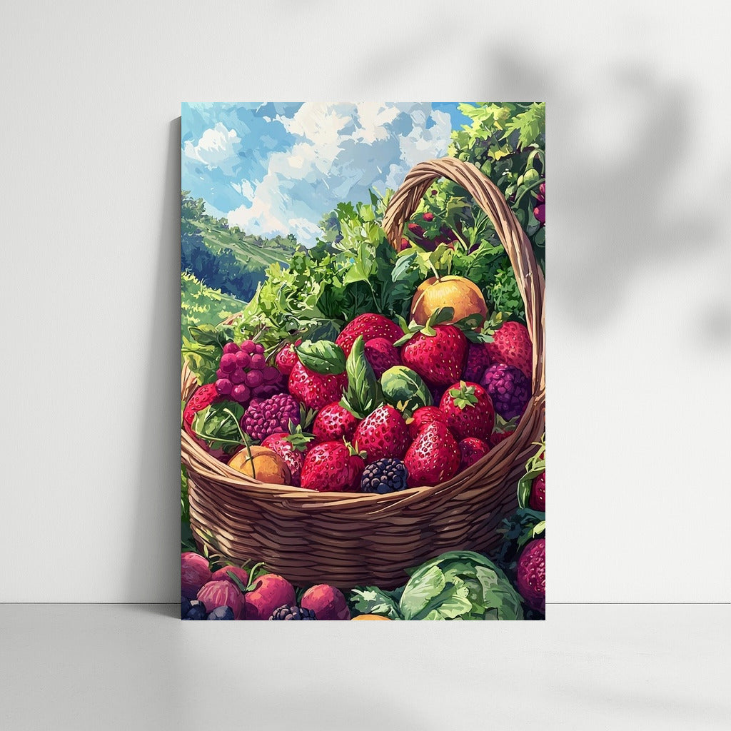 Summer Dessert in a Basket