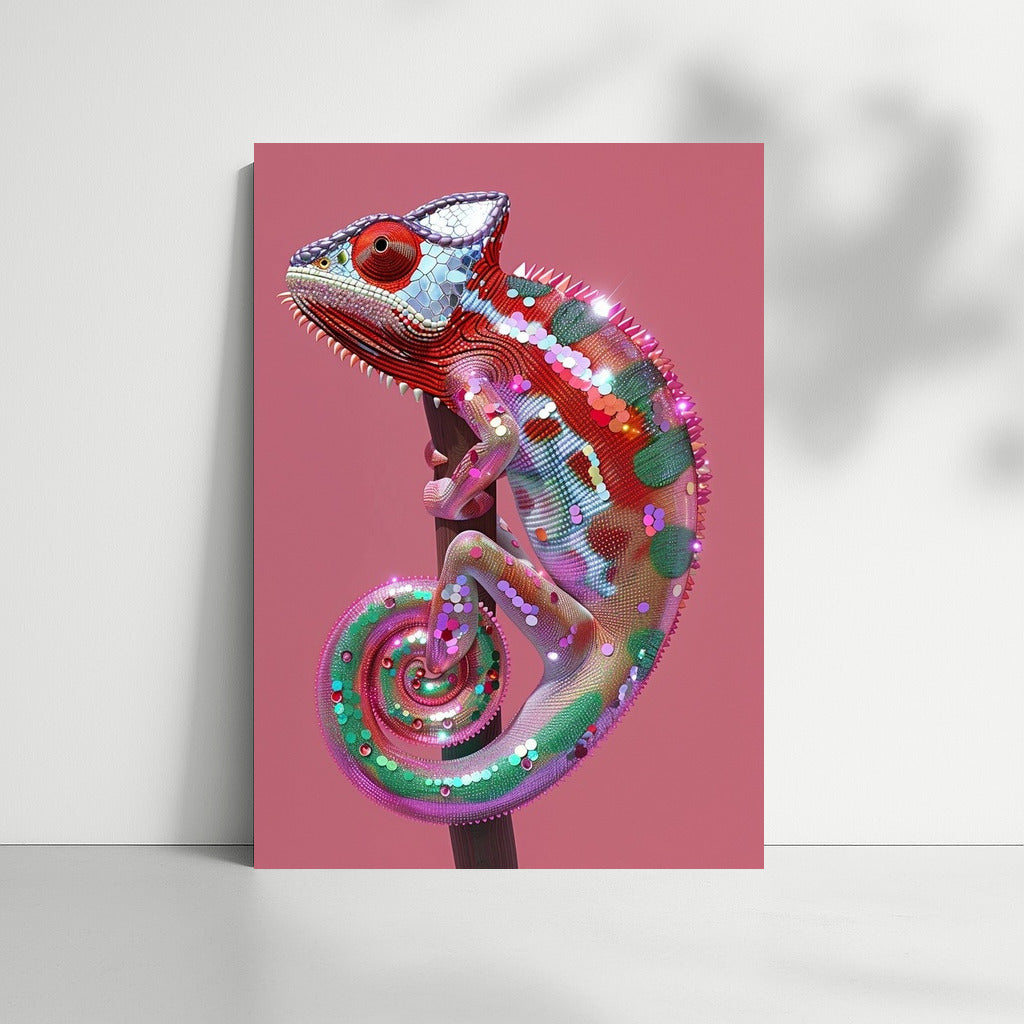 Chameleon in the Dance of Flowers