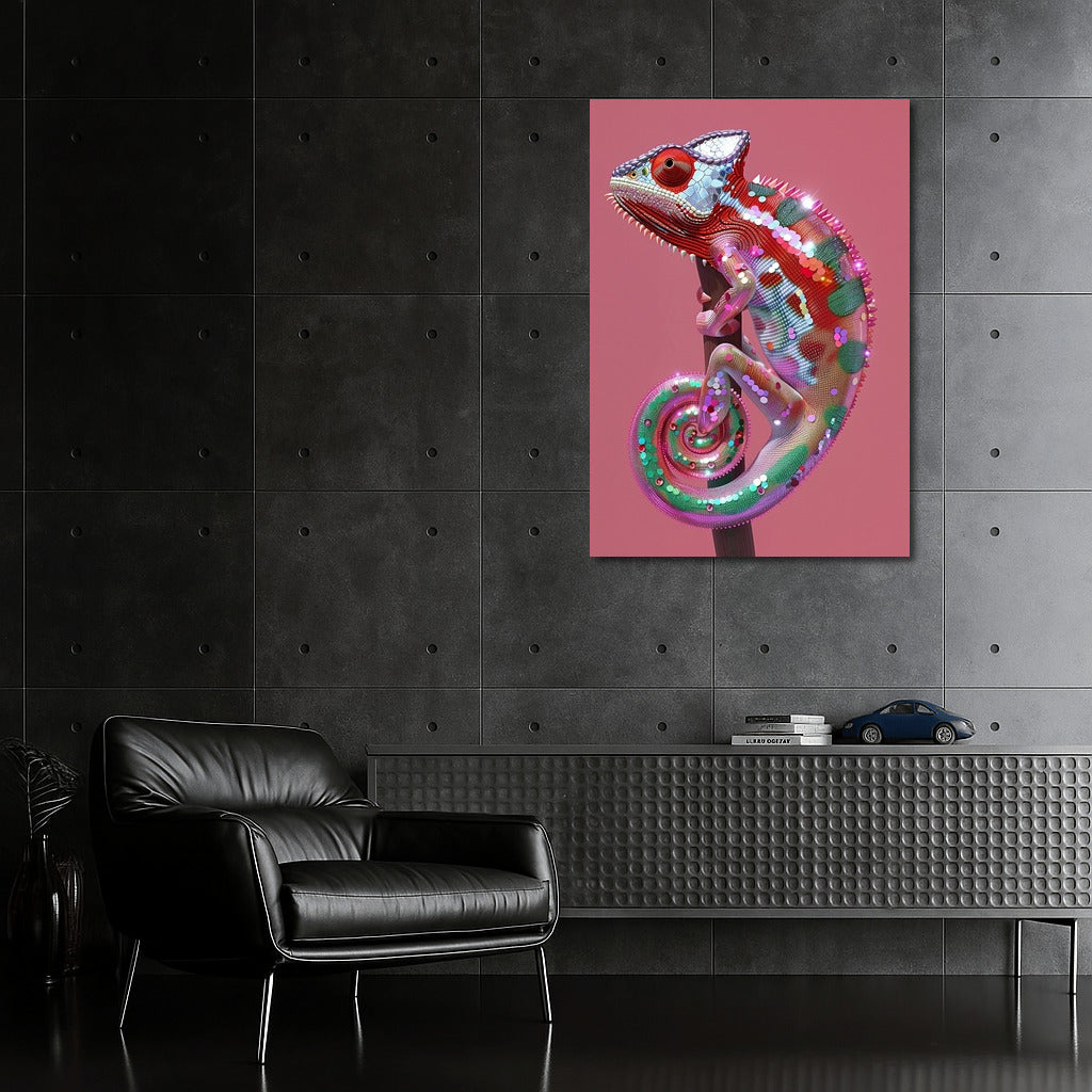 Chameleon in the Dance of Flowers