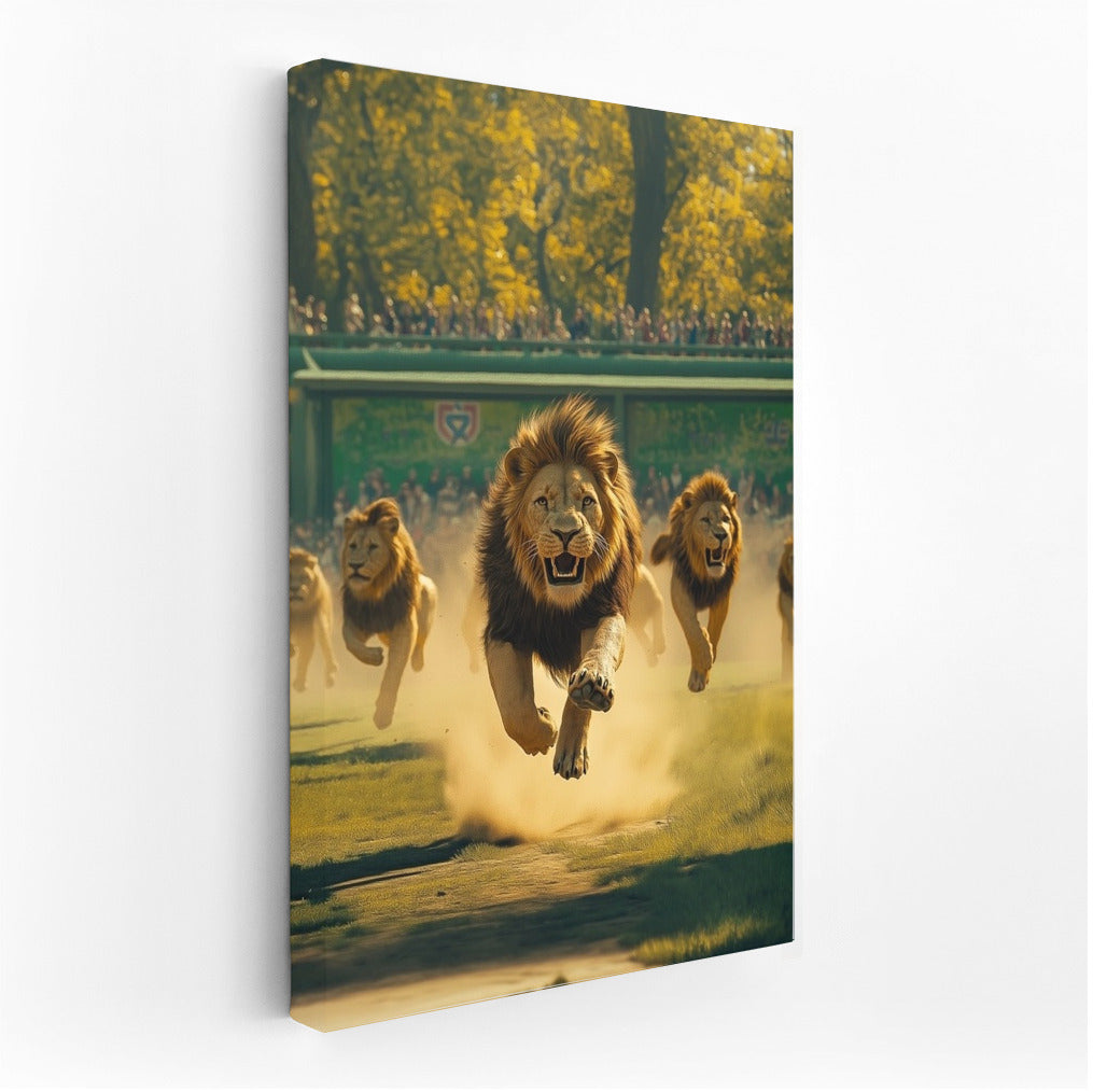 Grace of Greatness: Running Lions