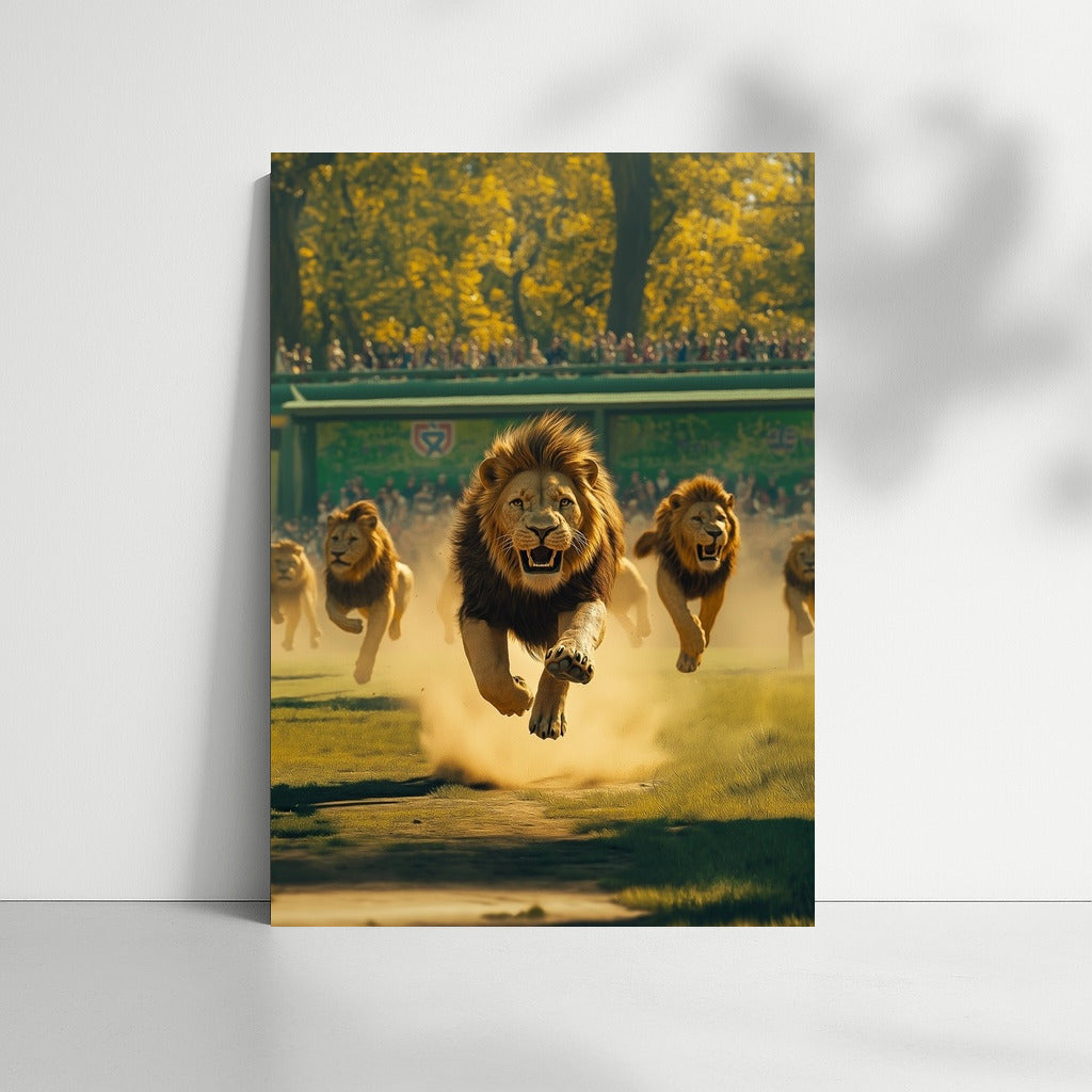 Grace of Greatness: Running Lions