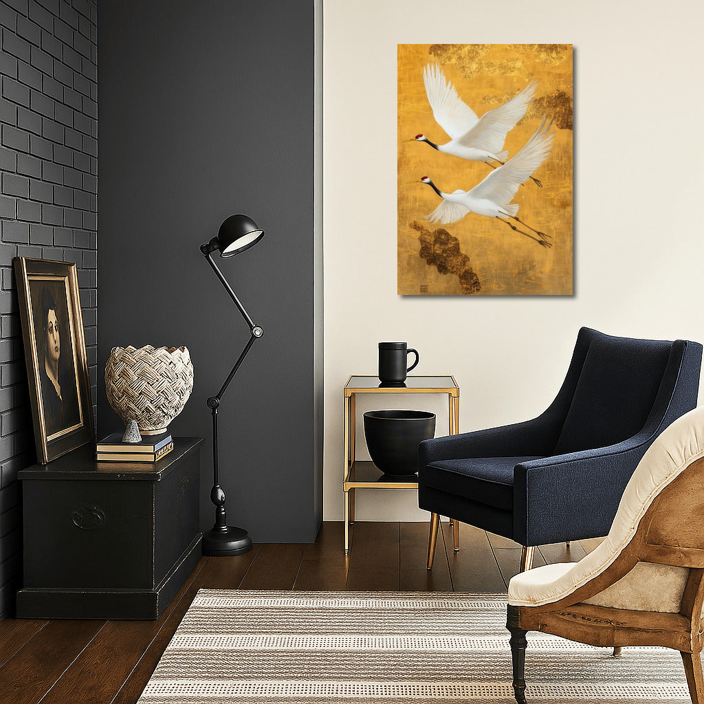 Golden Flight of Cranes