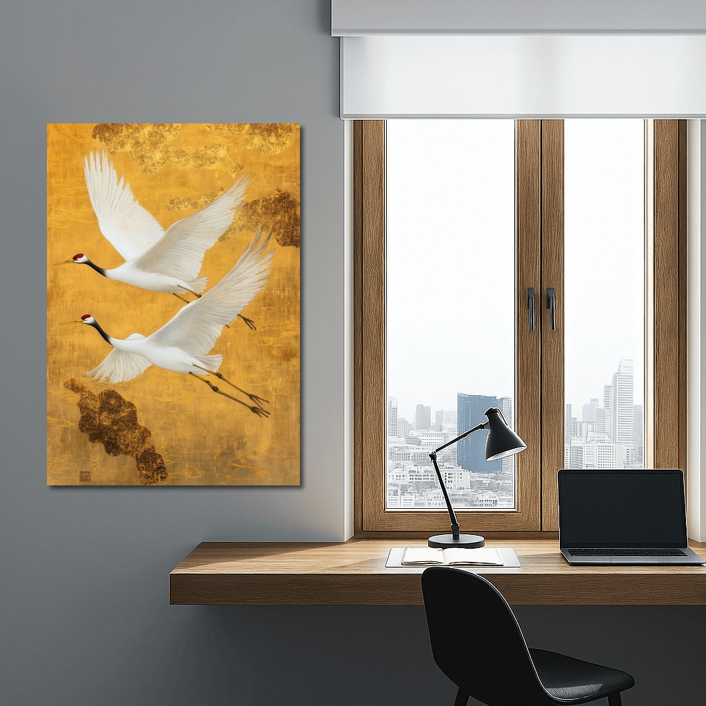 Golden Flight of Cranes