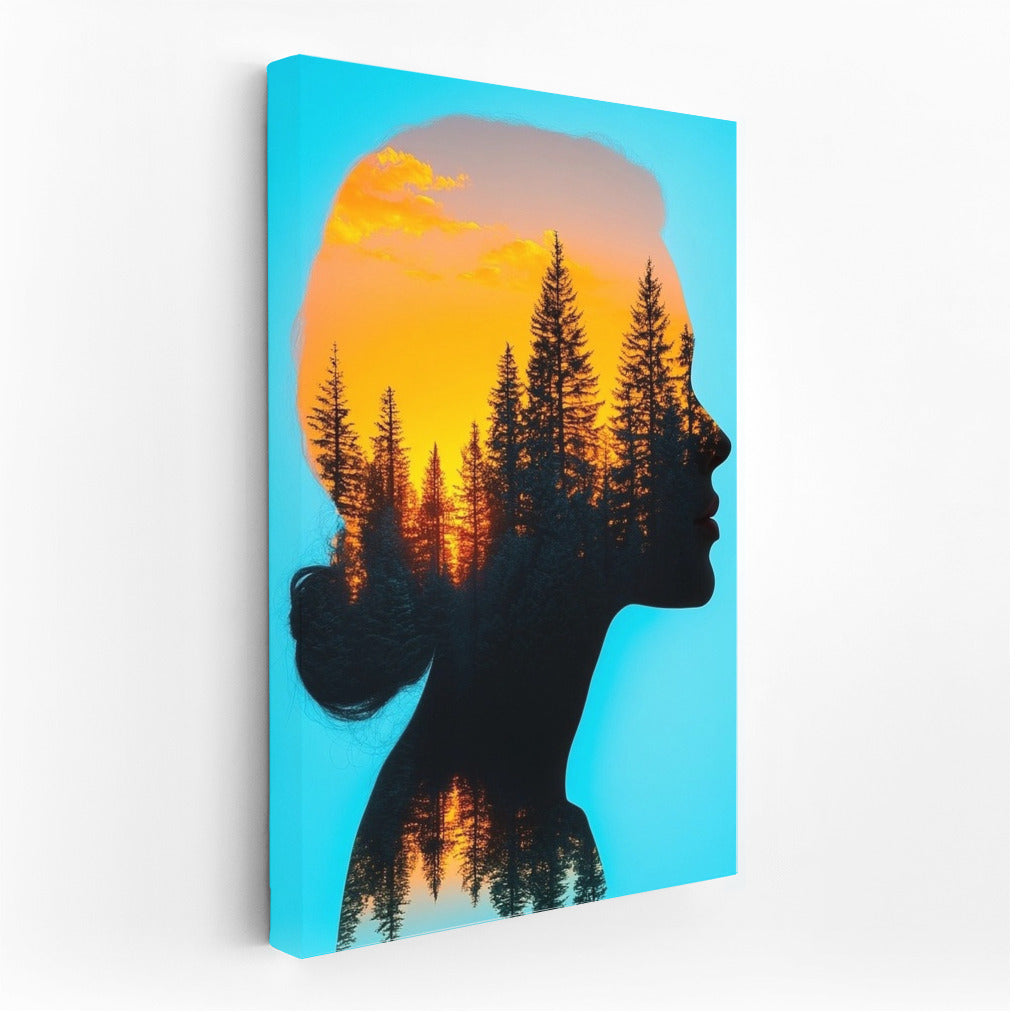 Silhouette of the Sunset Forest