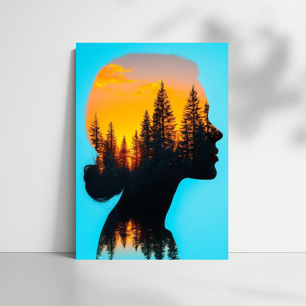 Silhouette of the Sunset Forest