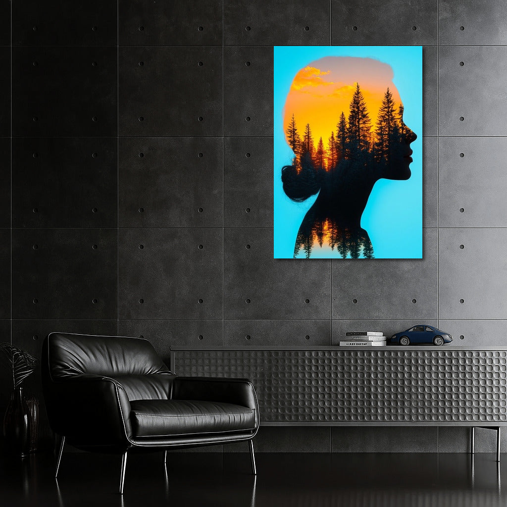 Silhouette of the Sunset Forest