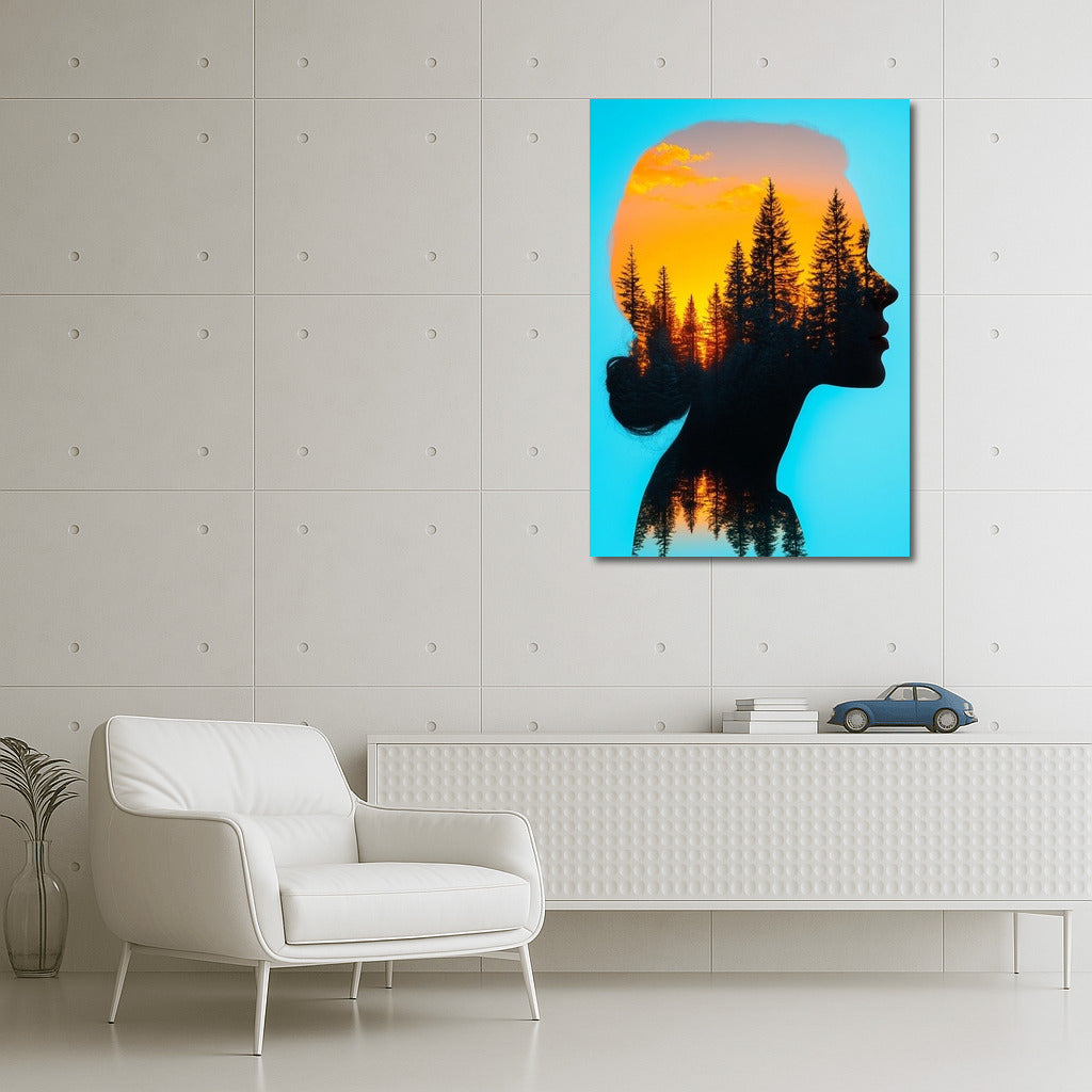 Silhouette of the Sunset Forest