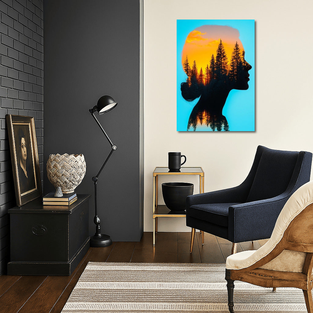 Silhouette of the Sunset Forest