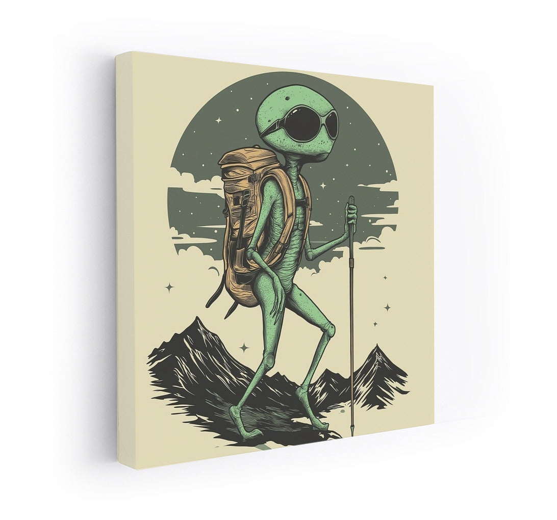 Space Wanderer in Mountain Silence