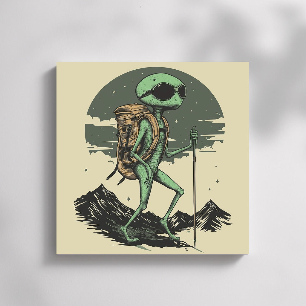 Space Wanderer in Mountain Silence