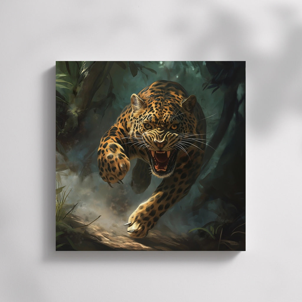 Jungle Jump: Jaguar in Flight