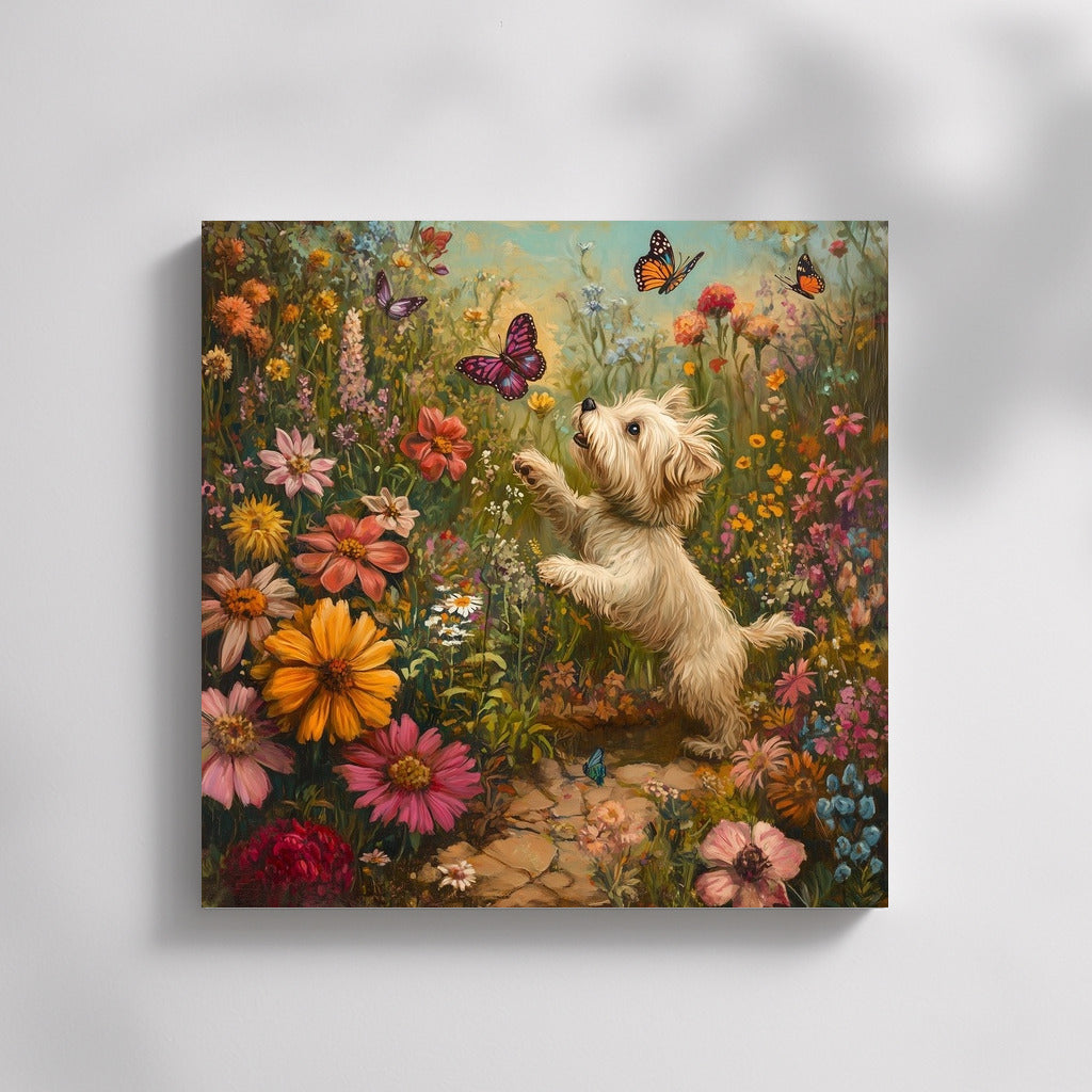 Puppy in the Flower Dance