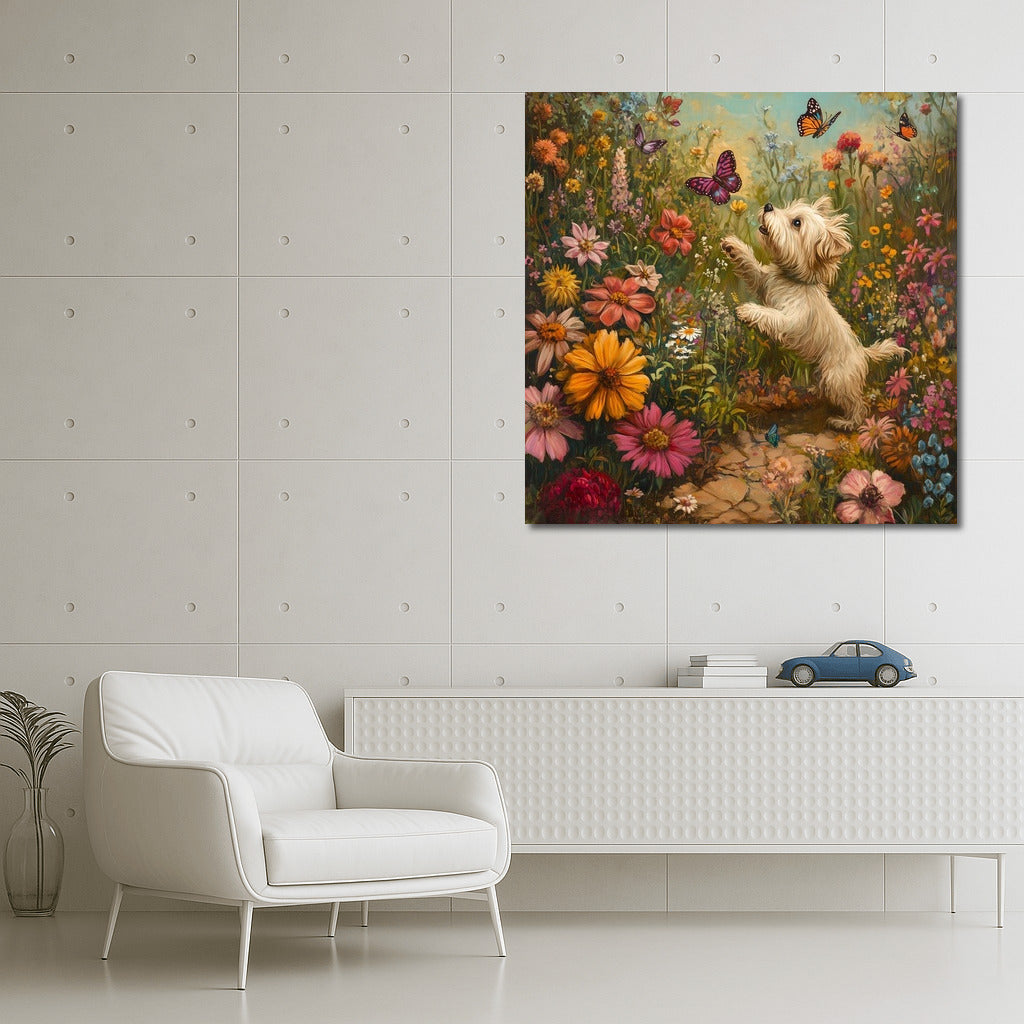 Puppy in the Flower Dance