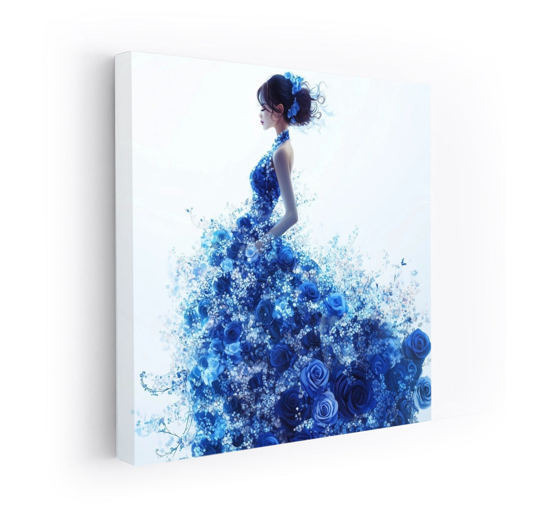 Blue Muse in a Flower Cloud