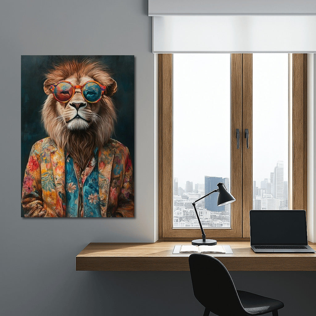 King of Style: Lion in Glasses