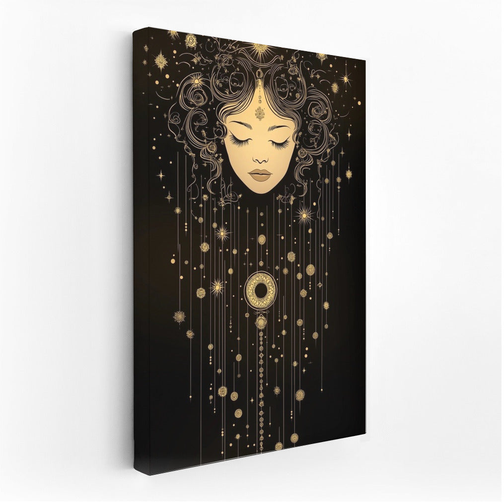 Galactic Face in Golden Light