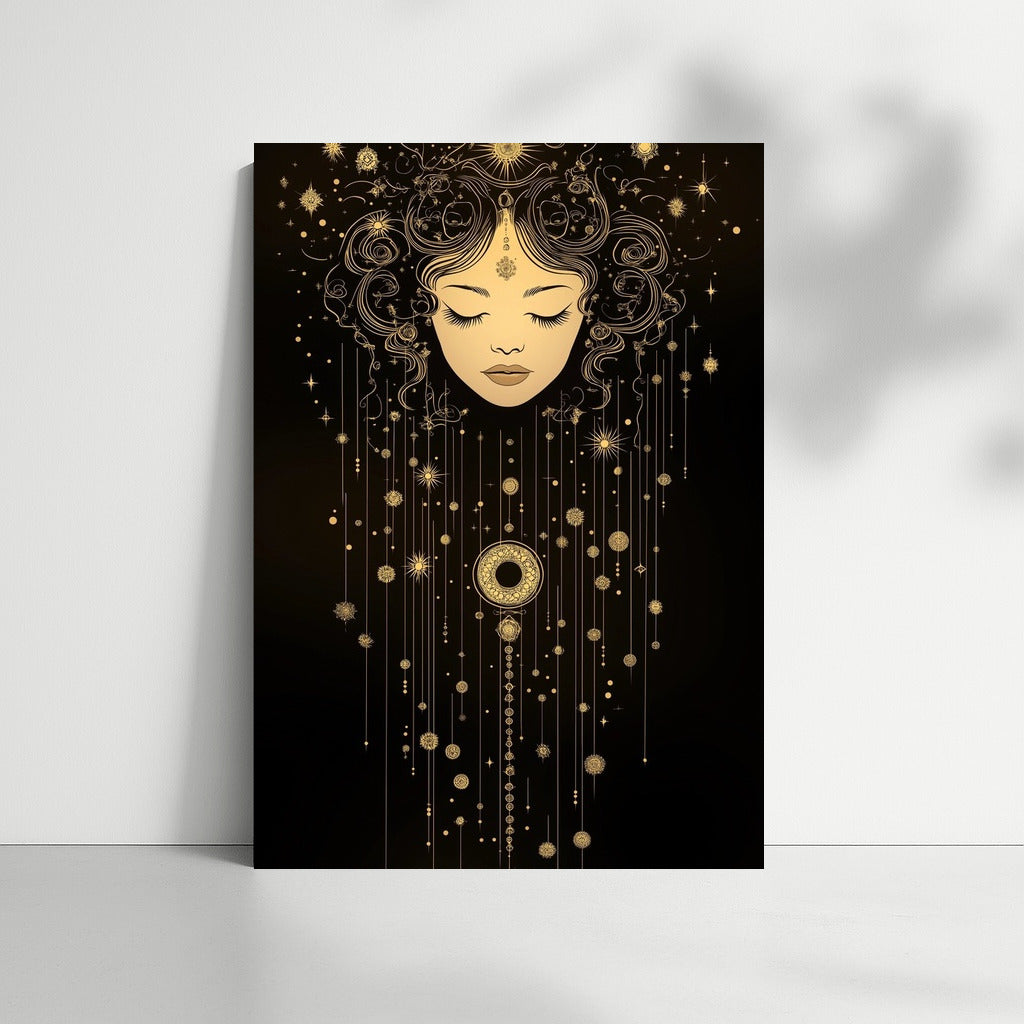 Galactic Face in Golden Light