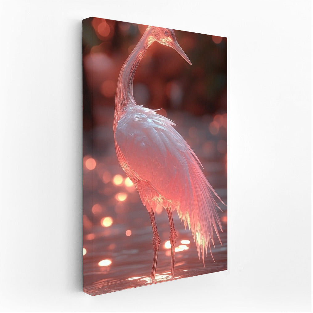 Egret's Dance in the Firefly Sunset