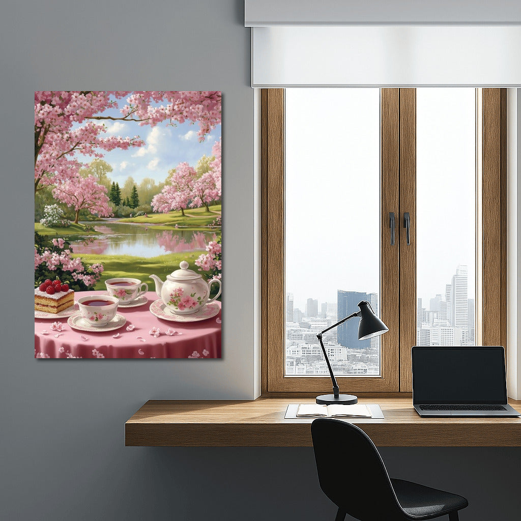 Tea Dawn under Sakura